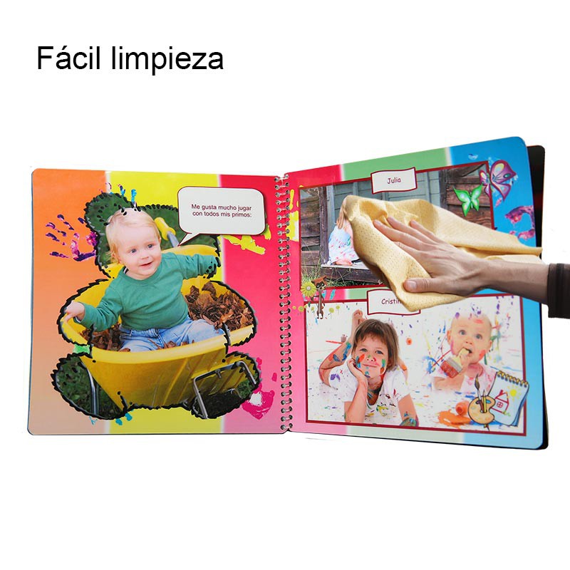 Libro scrap infantil niña 24 hojas 20x20 cm, ideal para crear un album